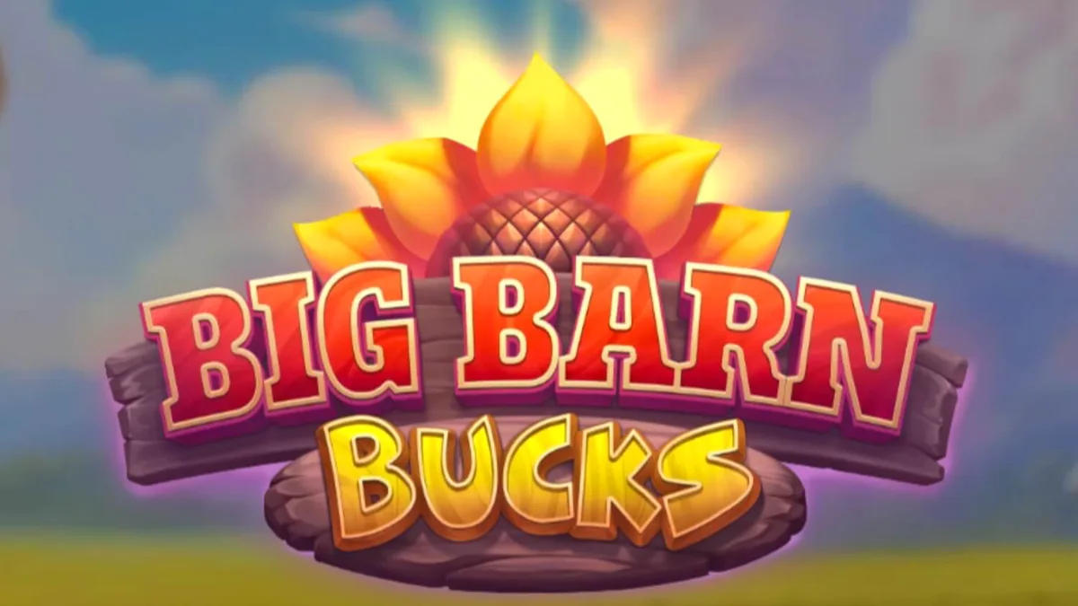 Makulay na farmyard theme ng Big Barn Bucks slot na may mga cartoon na hayop